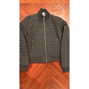 Mountain Khakis Ludlow Swagger Womens Quilted Bomber Jacket Black M Full Zip